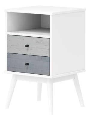 Mesa De Luz Nordica Denver, Armado Gratis, Madera- Ártico