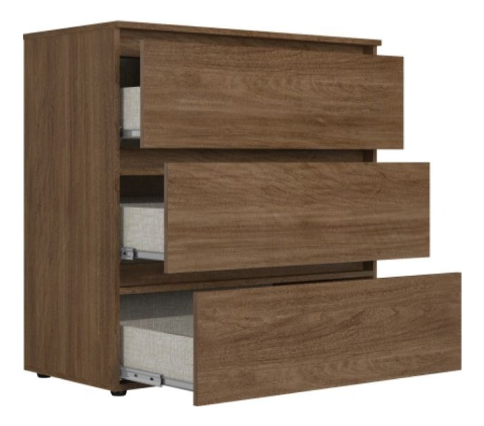 Cómoda Condessa, 3 Cajones, Color Carvalho - Ártico - Imagen 2