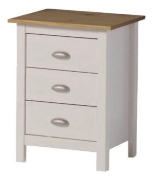 Mesa De Luz Jade, Armado Gratis, Madera Maciza- Ártico