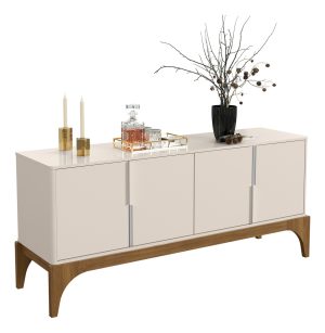 Aparador Amalfi, 4 Puertas, Excelente Calidad - Ártico