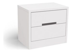 Mesa De Luz Con 2 Cajones Kap - Ártico