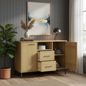 Aparador Industrial, Madera Maciza, Armado Gratis- Ártico