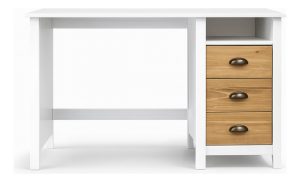 Escritorio 3 Cajones, Madera Maciza, Armado Gratis - Ártico